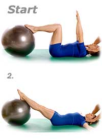 Double Leg Stretch with Swiss Exercise Ball