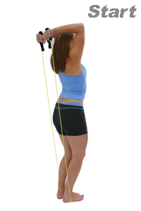 overhead tricep extension with resistance band