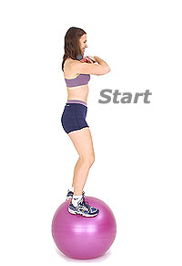 Standing Stability Ball Exercises Off