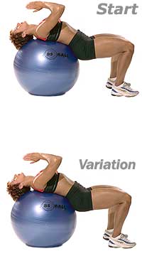 Supine Abdominal Stretch with Swiss Exercise Ball